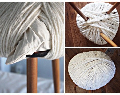 DIY: превращаем обычную табуретку в уютную, удобную и теплую