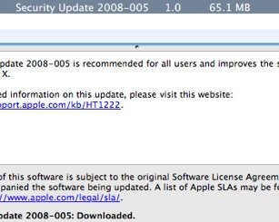 Apple выпустила обновление безопасности 2008-005