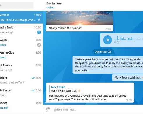 В Telegram для десктопов появилась поддержка тем оформления